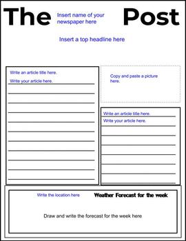 Editable Newspaper Template In Google Slides Distance Learning