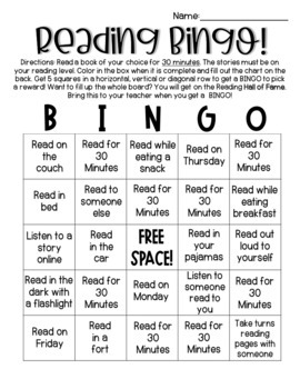 Editable Nightly Reading BINGO-Editable Reading Bingo log | TpT