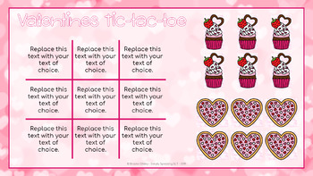 FREE Editable No Print Tic Tac Toe Template - Valentines Themed