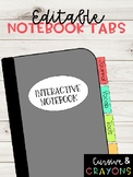 Editable Notebook Tabs