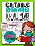 Editable Notes and Forms