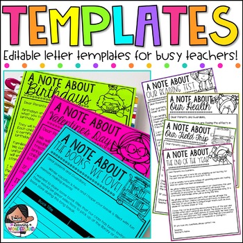 Preview of Editable Notes to Parents | Letter Templates