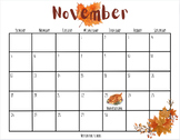 Editable November 2023 Calendar