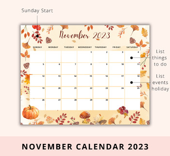 Thanksgiving Holiday, Calendar