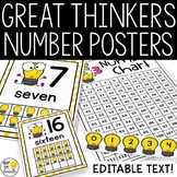 Editable Number Charts and More! - Great Thinkers Classroom Decor