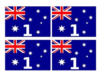 Preview of Editable Number Labels (Australia Themed)