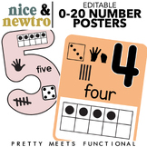 Editable Number Posters for 0-20 for Math with Ten Frames