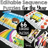 Editable Number Sequence Puzzles for the Year