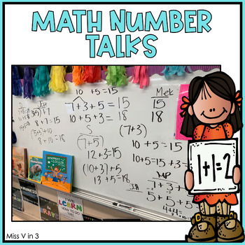 Preview of Math Number Talks YEARLONG Editable Powerpoint