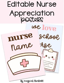 Preview of Editable Nurse Appreciation Posters in PowerPoint (May 6-12)