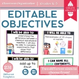 Editable Objectives - Full-Page and Half-Page Objectives