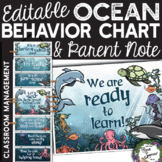 Editable Ocean Theme Behavior Clip Chart with Daily Parent Note