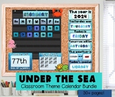 Editable Ocean Themed Calendar and Decor