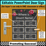 Editable Office Door Sign Counselor Printable SLP Social W