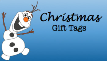 Preview of Editable Olaf Christmas Tags