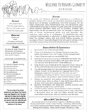 Editable One-Pager Syllabus Template - Black and White Scribbles