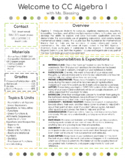 Editable One-Pager Syllabus Template - Polka Dots