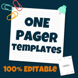 Editable One Pager Templates