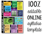 Editable Online/Virtual Classroom Syllabus Template: Back 