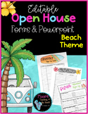 Editable Open House Forms & Powerpoint in Beach Theme