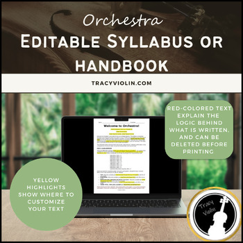 Preview of Editable Orchestra Syllabus/Handbook (with explanations on why things are!)