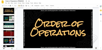 Preview of Editable: Order of Operations (PEMDAS)