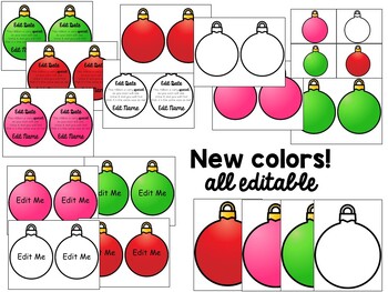 Editable Ornaments-Parent Gifts, Name Tags, Gift Tags-Early  Childhood/Elementary