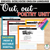 Editable 'Out, out-' Poetry Unit