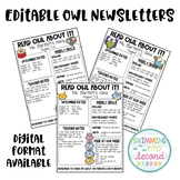 Editable Owl Newsletters