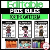 PBIS Rules & School Expectations for the Cafeteria | EDITABLE