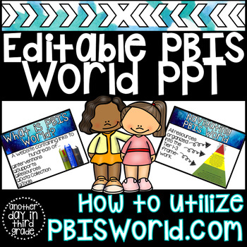 Preview of Editable PBIS World Power Point Freebie