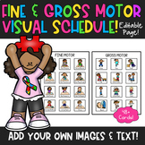 Editable PEC Therapy Gross & Fine Motor Cards | Visual Sch