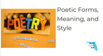 Preview of Editable PPT/Google Slides: Florida B.E.S.T ELA.6.R.1.4 Poetic Devices