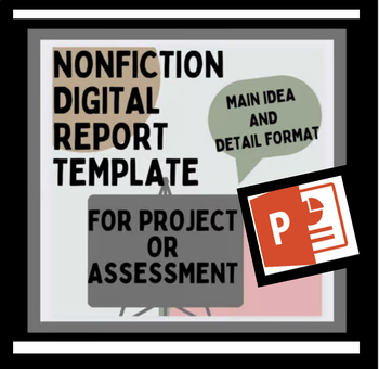 Preview of Editable PPT TEMPLATE NONFICTION book report, project, presentation, assessment