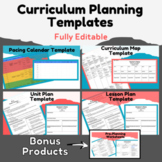 Editable Pacing Calendar, Curriculum Map, Unit Plan, and L