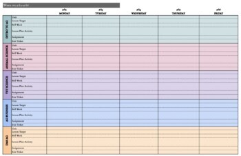 Preview of Editable Pacing Guide Template