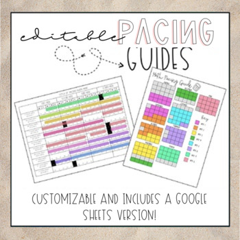 Preview of Editable Pacing Guides