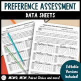 Editable Preference Assessment Data Sheets for ABA Therapy