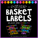 Editable Paper Basket Labels