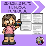 Editable Paraprofessional Flip Book Handbook
