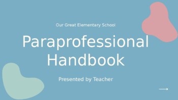 Preview of Editable Paraprofessional Handbook