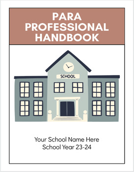 Preview of Editable Paraprofessional Handbook - Training for Special Education Classrooms