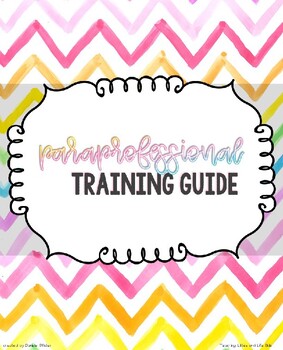 Preview of Editable Paraprofessional Training Manual- Special Education
