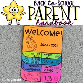 Preview of Editable Parent Handbook | Dual Tab Flip Book | Back to School Handbook