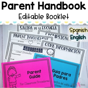 Preview of Editable Parent Handbook for Back to School | in English & Spanish