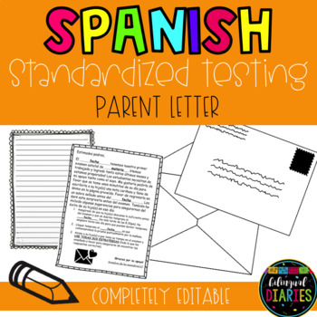 Preview of Spanish Testing Letter For Parents