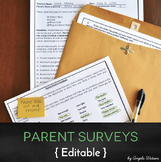 Parent Surveys (Editable + Google Forms)