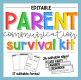 Editable Parent Teacher Communication Letters + Forms