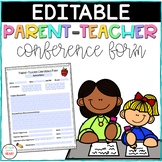 Editable Parent Teacher Conference Form - Freebie