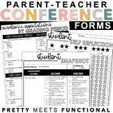 Editable Parent Teacher Conference Forms, Student Portfoli